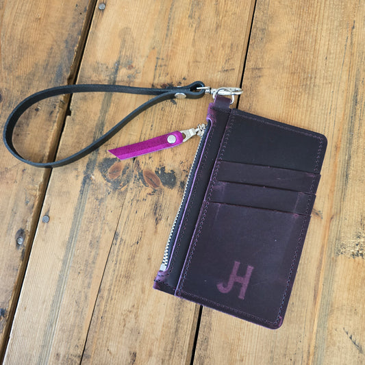 Cowhide Modesto Clutch (Wine)