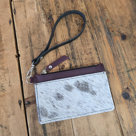 Cowhide Modesto Clutch (Rare Finds Wine)