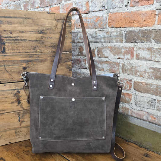The Tote (Brown Waxed Suede) JH09160