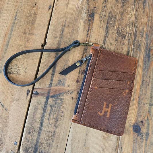 Cowhide Modesto Clutch (Rare Finds Brown)