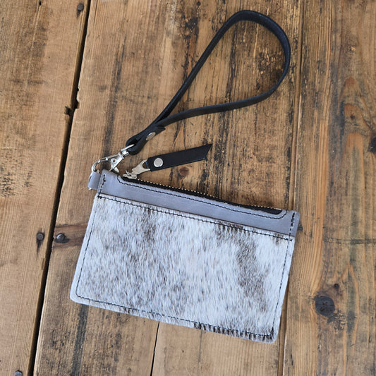 Cowhide Modesto Clutch (Slate)