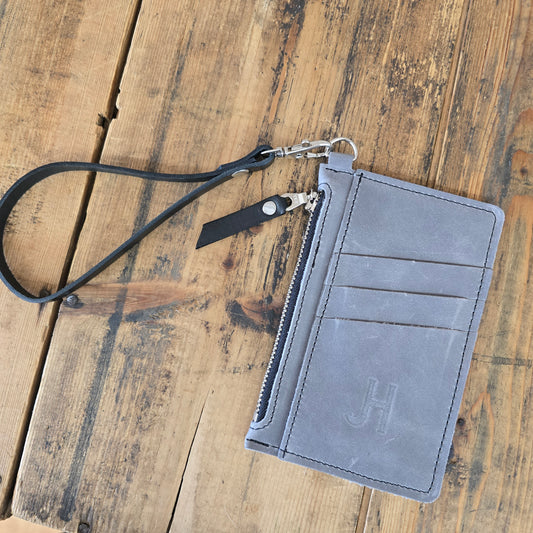 Cowhide Modesto Clutch (Slate)
