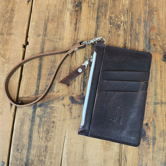 Cowhide Modesto Clutch (Chestnut)