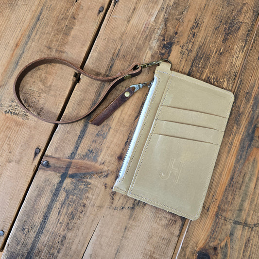 Goat Hide Modesto Clutch (Sand)
