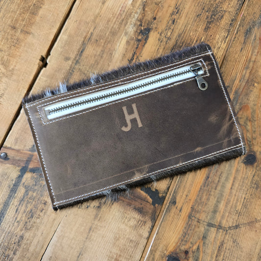 Cowhide Trifold Wallet (Walnut)