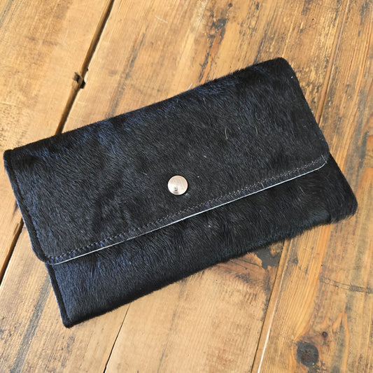 Cowhide Trifold Wallet (Turquoise)