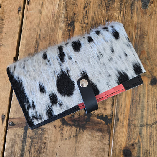 Cowhide Wallet (Black/Party Pink)