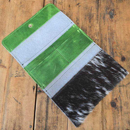 Cowhide Trifold Wallet (Emerald)
