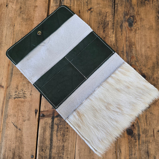 Cowhide Trifold Wallet (Olive)