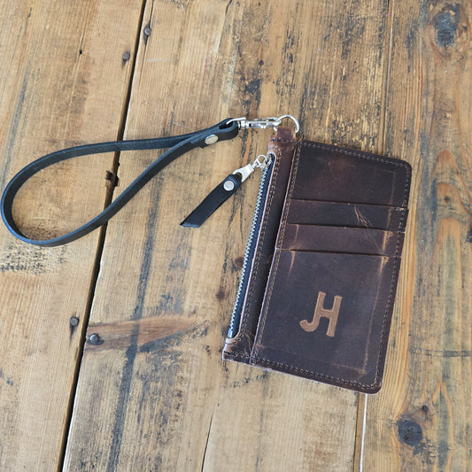 Cowhide Modesto Clutch (Caramel)