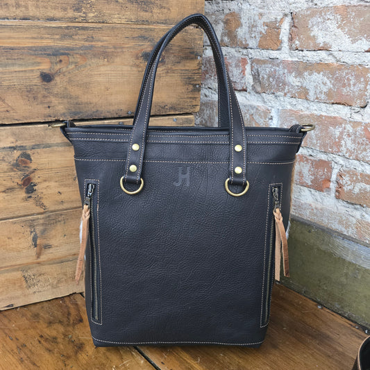 Goat Hide Midwestern (Pebbled Black/Caramel) JH09560