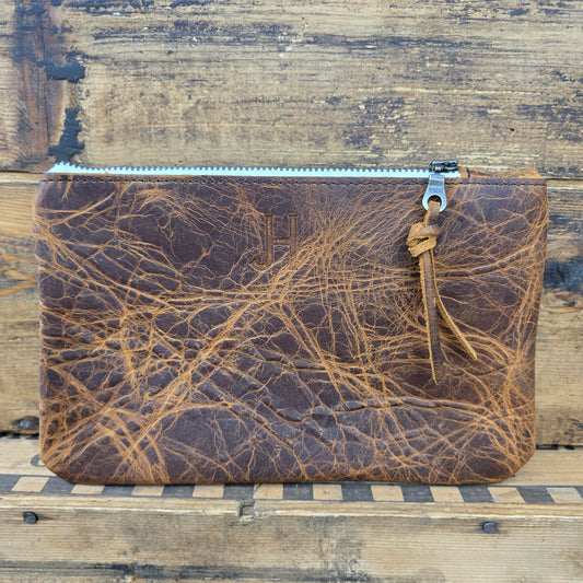 Small Cowhide Catchall (Rustic Brown)