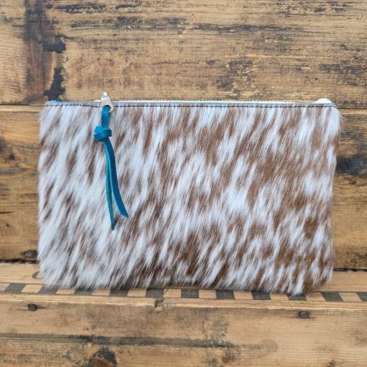 Small Cowhide Catchall (Turquoise)