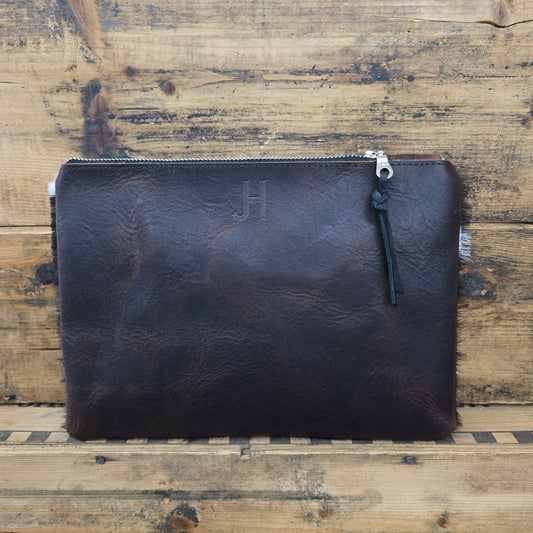 Medium Cowhide Catchall (Chestnut)