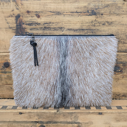 Medium Cowhide Catchall (Black)
