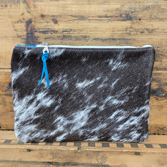 Medium Cowhide Catchall (Blue Lagoon)