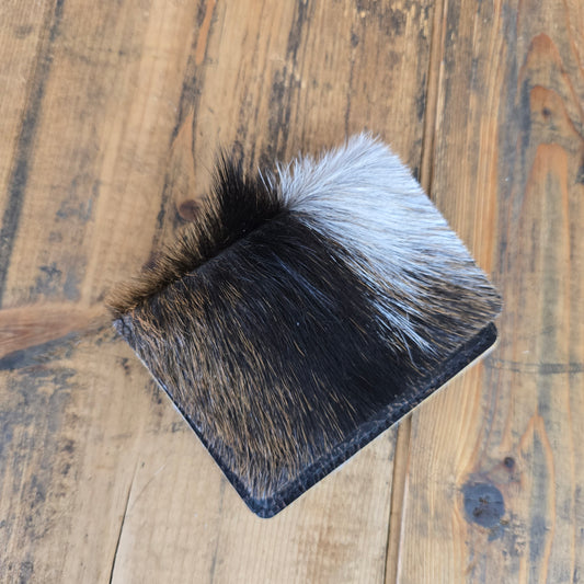 Cowhide Card Holder (Dark Chocolate Crackle)