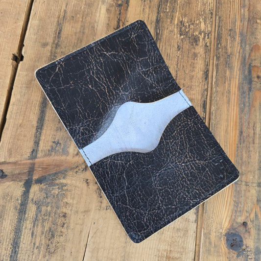 Cowhide Card Holder (Dark Chocolate Crackle)