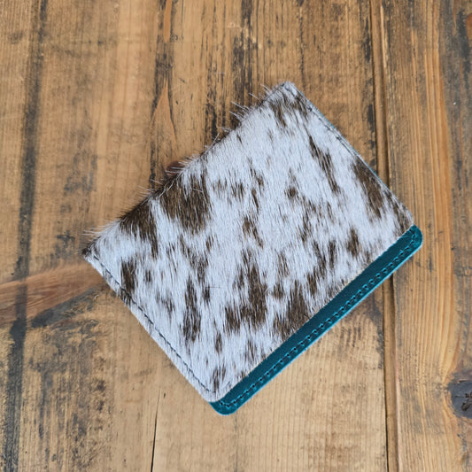 Cowhide Card Holder (Island Blue)