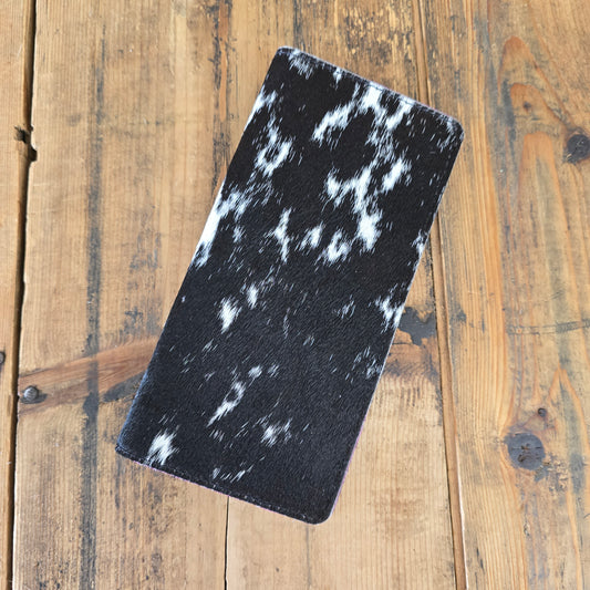 Cowhide Checkbook Cover (Magenta)