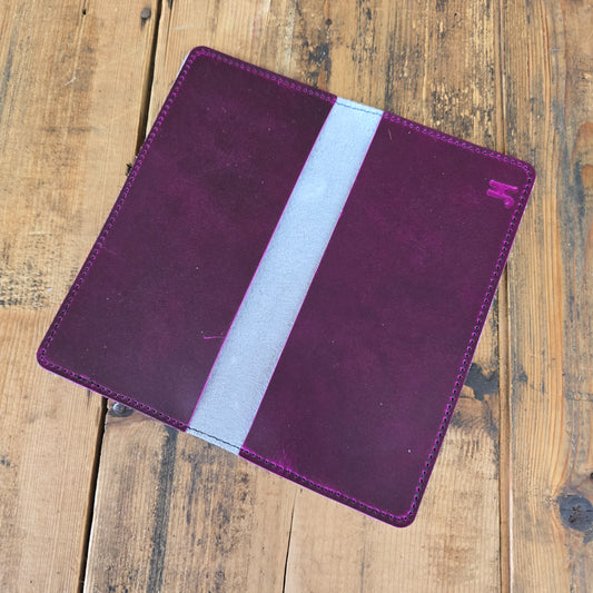 Cowhide Checkbook Cover (Magenta)