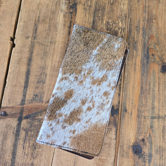 Cowhide Checkbook Cover (Caramel)