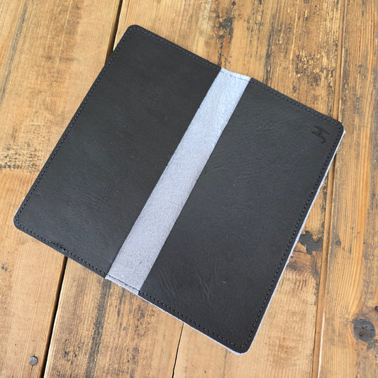 Cowhide Checkbook Cover (Black)