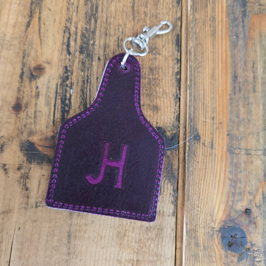 Ear Tag Charm (Magenta)