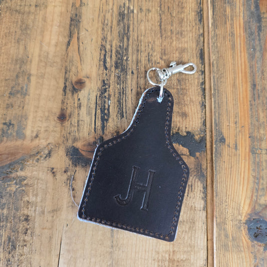 Ear Tag Charm (Chestnut)