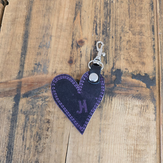 Heart Handbag Charm (Plum)
