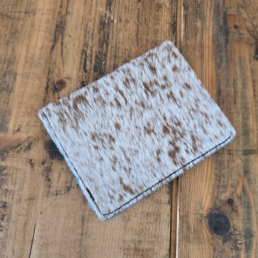 Cowhide Card Holder (Turquoise)