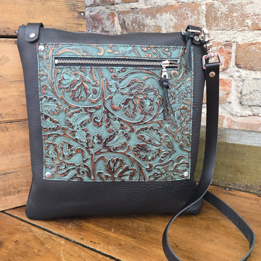 Dolly - (Black/Teal with Rose Gold Emboss) JH09381