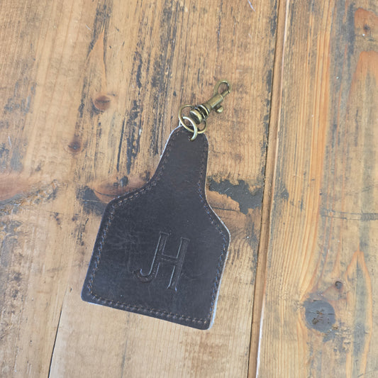 Ear Tag Charm (Chestnut)
