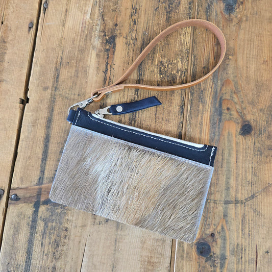 Cowhide Modesto Clutch (Navy)