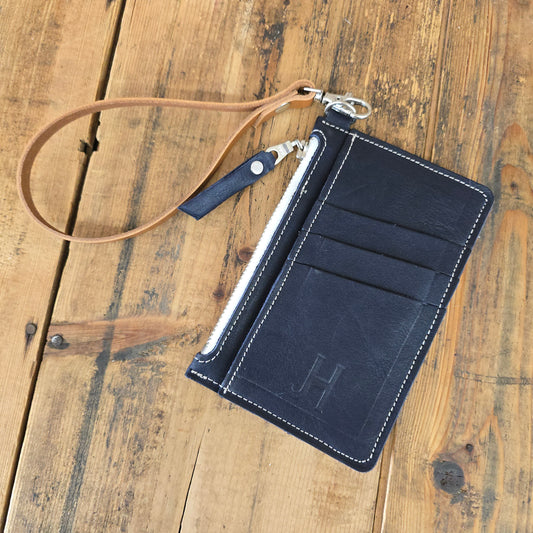 Cowhide Modesto Clutch (Navy)