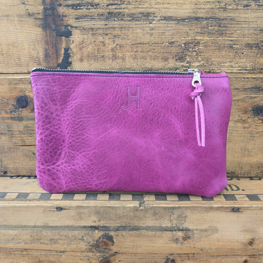 Small Cowhide Catchall (Pink)