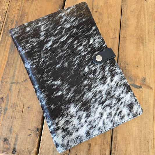 Cowhide Notebook Cover (Charger Red/Black)