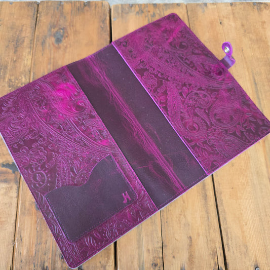 Cowhide Notebook Cover (Magenta)