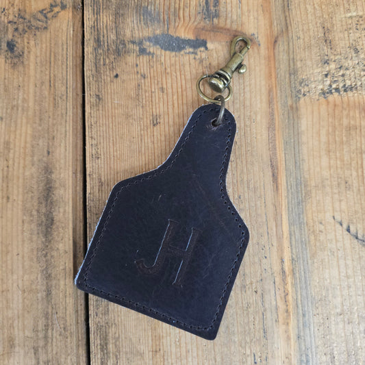 Ear Tag Charm (Chestnut)