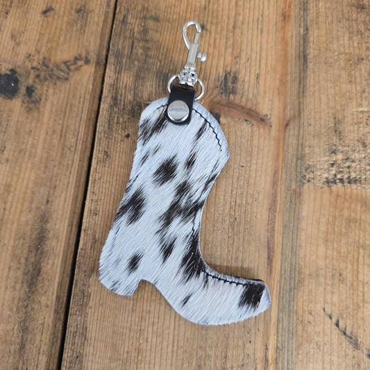 Cowhide Boot Charm (Black)