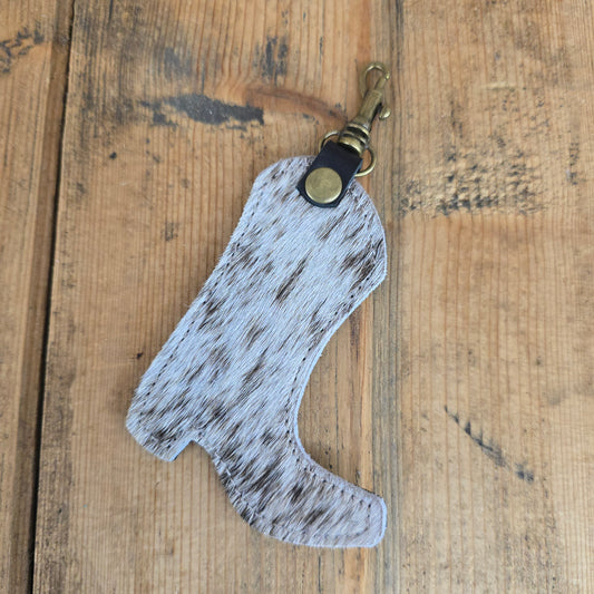 Cowhide Boot Charm (Charcoal)