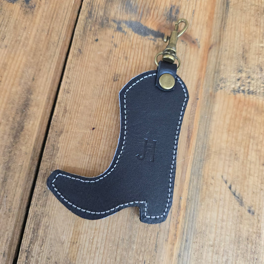 Cowhide Boot Charm (Charcoal)