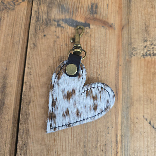 Heart Handbag Charm (Rustic Brown)