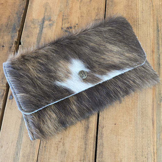 Cowhide Trifold Wallet (Chocolate)