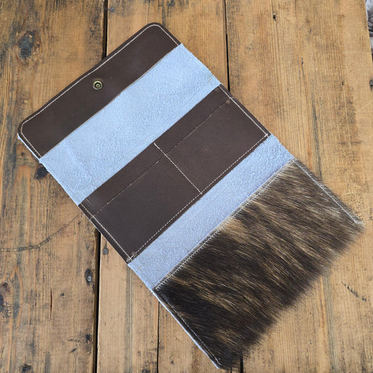 Cowhide Trifold Wallet (Chocolate)
