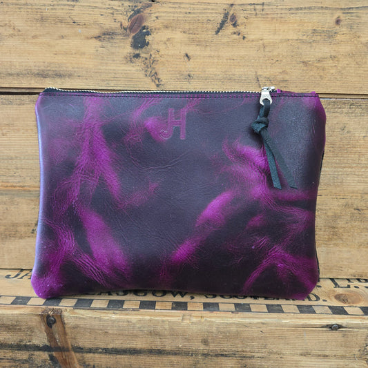 Medium Cowhide Catchall (Magenta)