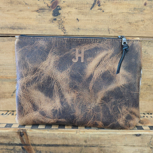 Medium Cowhide Catchall (Caramel)