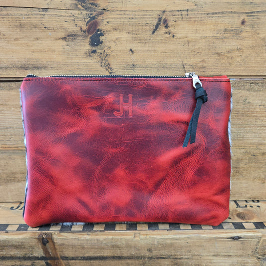 Medium Cowhide Catchall (Charger Red)
