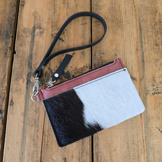 Cowhide Modesto Clutch (Dusty Mauve)