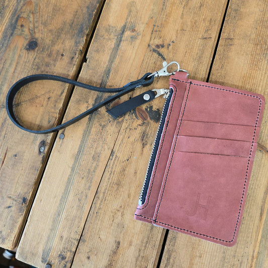 Cowhide Modesto Clutch (Dusty Mauve)